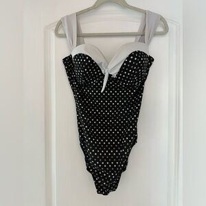Miraclesuit Cinderella One-Piece “Spot On” Black and White Polka Dots
